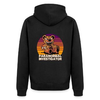 Ghost Hunting Paranormal Investigator - Unisex Premium Organic Zip Hoodie - black - Back - Nico (187cm)