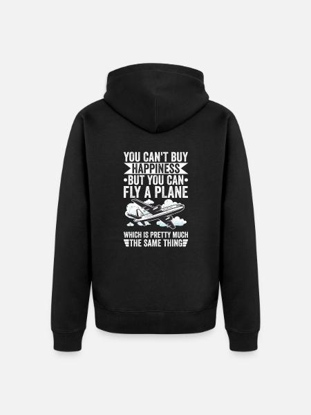 Berufspilot Flugschein Fluglizenz Pilot - Unisex Premium Bio Zip Hoodie - Schwarz