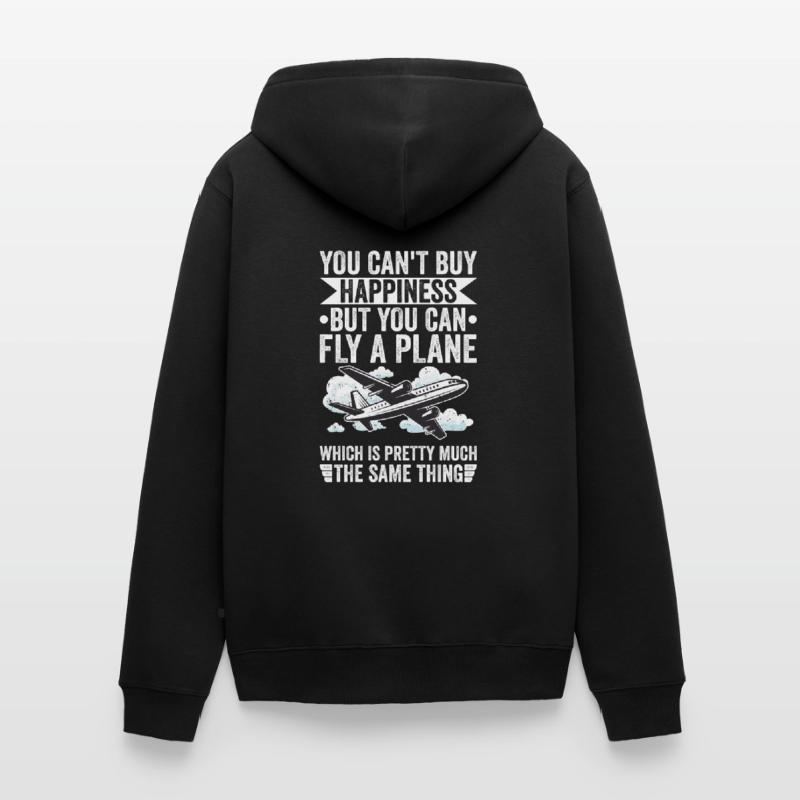 Berufspilot Flugschein Fluglizenz Pilot Unisex Premium Bio Zip Hoodie