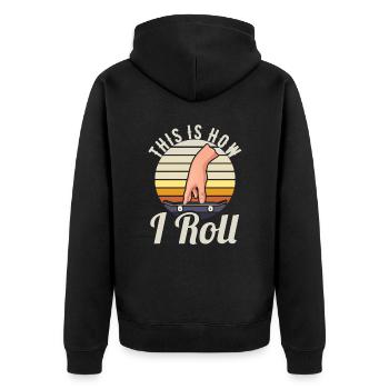 Fingerboard Finger Skateboard Fingerboarding - Veste à capuche bio Premium Unisexe - noir - Dos - Nico (187cm)