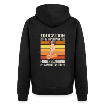 Fingerboard Fingerboarding - Veste à capuche bio Premium Unisexe - noir - Dos - Nico (187cm)