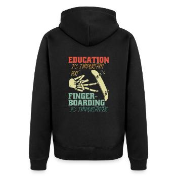 Fingerboard Finger Skateboard - Veste à capuche bio Premium Unisexe - noir - Dos - Nico (187cm)