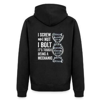 C’est difficile d’être mécanicien - Veste à capuche bio Premium Unisexe - noir - Dos - Nico (187cm)