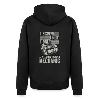 C’est difficile d’être mécanicien - Veste à capuche bio Premium Unisexe - noir - Dos - Nico (187cm)