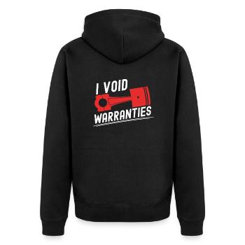 I Void Warranties Kfz Mechaniker LKW Mechatroniker - Unisex Premium Bio Zip Hoodie - Schwarz - Hinten - Nico (187cm)