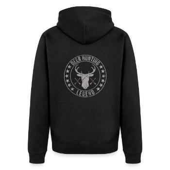 Légende de la chasse au cerf Red Chasse aux bois de cerf - Veste à capuche bio Premium Unisexe - noir - Dos - Nico (187cm)