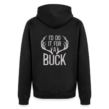 Chasse aux bois de cerf Chasse Saison de chasse - Veste à capuche bio Premium Unisexe - noir - Dos - Nico (187cm)