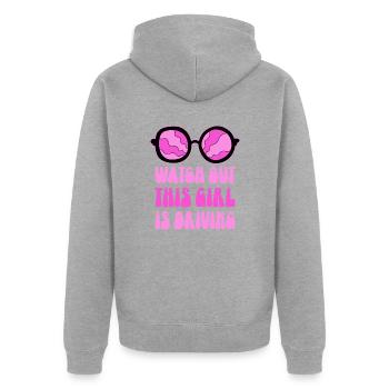 Driving licence test Driving test - Unisex Premium Organic Zip Hoodie - heather grey - Back - Nico (187cm)