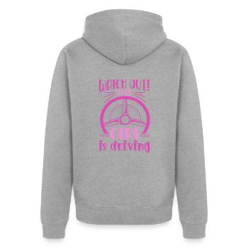Driving licence test Driving test - Unisex Premium Organic Zip Hoodie - heather grey - Back - Nico (187cm)