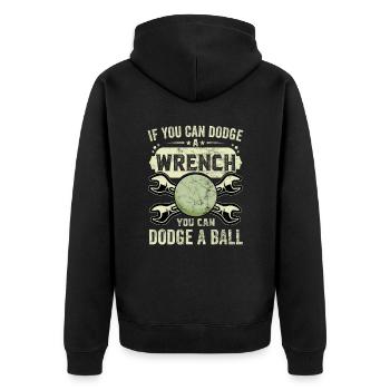 Sports d’équipe de ballon chasseur - Veste à capuche bio Premium Unisexe - noir - Dos - Nico (187cm)