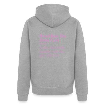 Lustiges Brazilian Jiu Jitsu-Zitat BJJ Frauen - Unisex Premium Bio Zip Hoodie - Grau meliert - Hinten - Nico (187cm)