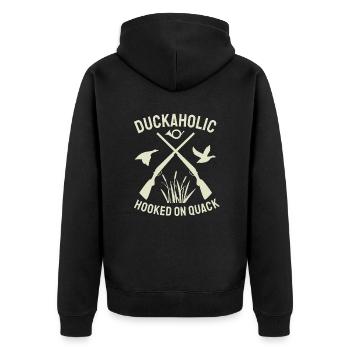 Chasse au canard Duckaholic - Veste à capuche bio Premium Unisexe - noir - Dos - Nico (187cm)