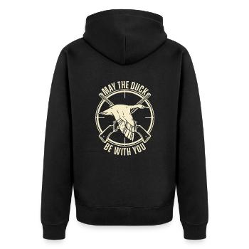 Citation de saison de chasse au canard Citation amusante - Veste à capuche bio Premium Unisexe - noir - Dos - Nico (187cm)