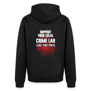 Krminaltechniker Spruch Forensics Forensics Forensics - Unisex Premium Organic Zip Hoodie - black - Back - Nico (187cm)