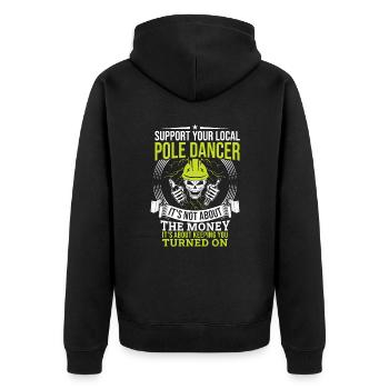 Réseau électrique électrique haute tension - Veste à capuche bio Premium Unisexe - noir - Dos - Nico (187cm)