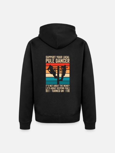 Hochspannungselektriker Stromnetz - Unisex Premium Bio Zip Hoodie - Schwarz