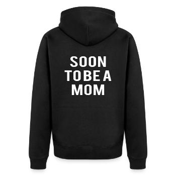 Grossesse Baby shower Babyshower Boy Girl - Veste à capuche bio Premium Unisexe - noir - Dos - Nico (187cm)