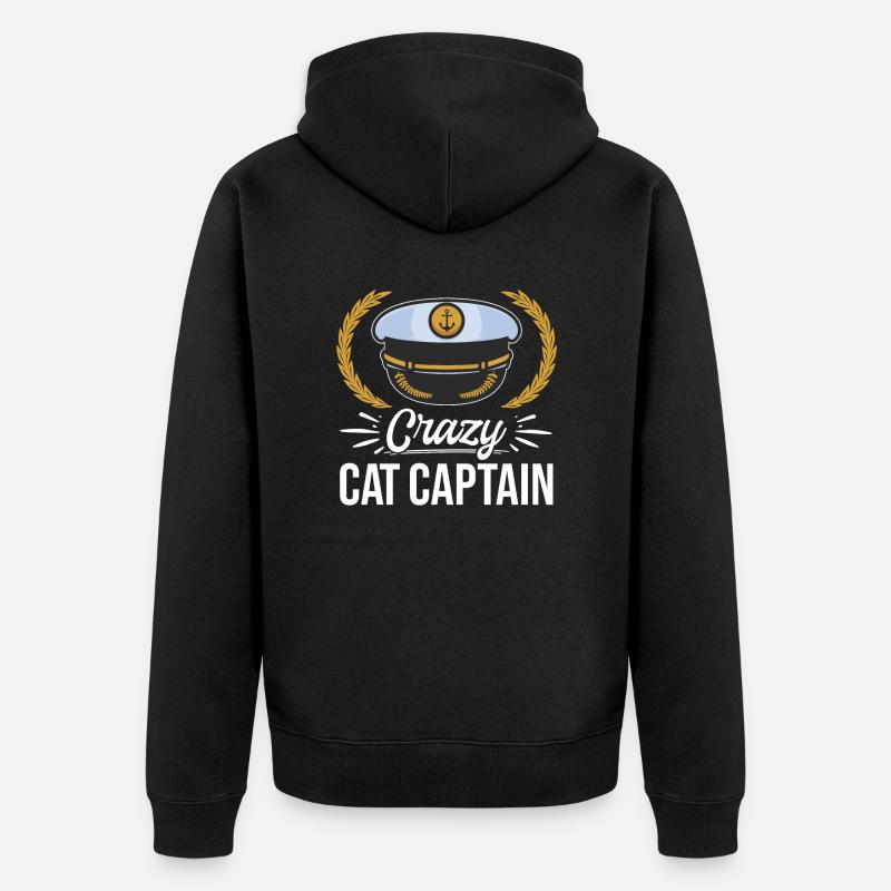Catamaran Capitaine Voilier - Veste à capuche bio Premium Unisexe - noir