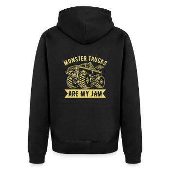 Monster Trucks Are My Jam Monster Truck Show - Veste à capuche bio Premium Unisexe - noir - Dos - Nico (187cm)