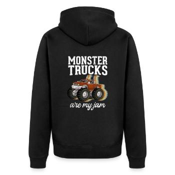 Monster Trucks Are My Jam Monster Truck Show - Veste à capuche bio Premium Unisexe - noir - Dos - Nico (187cm)