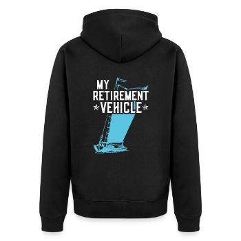 Régime de retraite pour les marins retraités - Veste à capuche bio Premium Unisexe - noir - Dos - Nico (187cm)