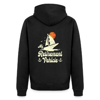 Régime de retraite pour les marins retraités - Veste à capuche bio Premium Unisexe - noir - Dos - Nico (187cm)