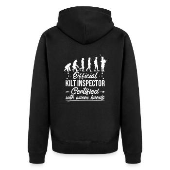 Scottish Kilt Saying Scottish Skirt Scotland - Unisex Premium Organic Zip Hoodie - black - Back - Nico (187cm)