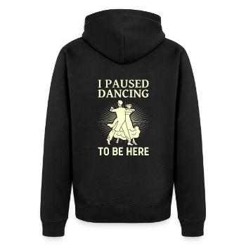 J’ai interrompu la danse de couple dansante - Veste à capuche bio Premium Unisexe - noir - Dos - Nico (187cm)