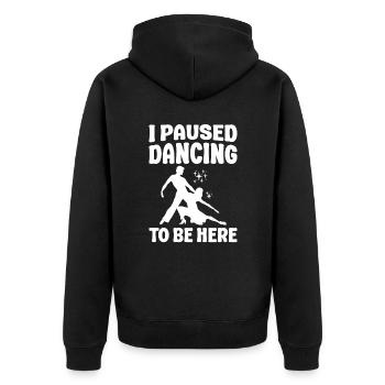J’ai interrompu la danse de couple dansante - Veste à capuche bio Premium Unisexe - noir - Dos - Nico (187cm)