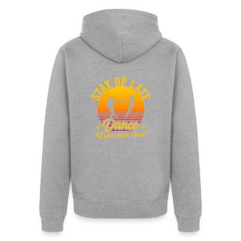Dance Training Ballroom Couple Dance - Unisex Premium Organic Zip Hoodie - heather grey - Back - Nico (187cm)
