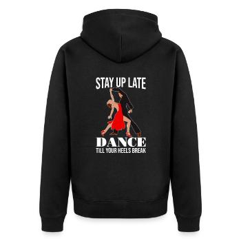 Formation en danse Ballroom Danse de couple - Veste à capuche bio Premium Unisexe - noir - Dos - Nico (187cm)