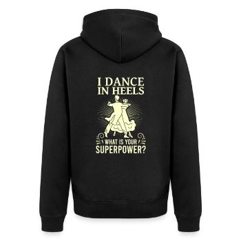 Formation en danse Ballroom Danse de couple - Veste à capuche bio Premium Unisexe - noir - Dos - Nico (187cm)