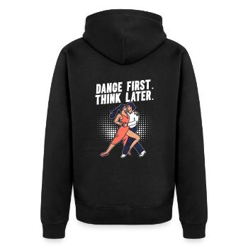 Danse d’abord penser plus tard Ballroom Couple Danse Danse - Veste à capuche bio Premium Unisexe - noir - Dos - Nico (187cm)