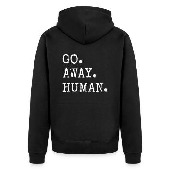 Amoureux des chats Saint-Valentin I Love Cats Anniversaire - Veste à capuche bio Premium Unisexe - noir - Dos - Nico (187cm)