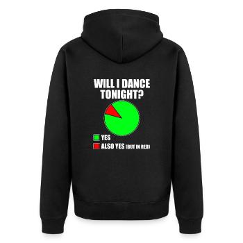 Danse Slogan Ballroom Couple Dance Dance Floor - Veste à capuche bio Premium Unisexe - noir - Dos - Nico (187cm)