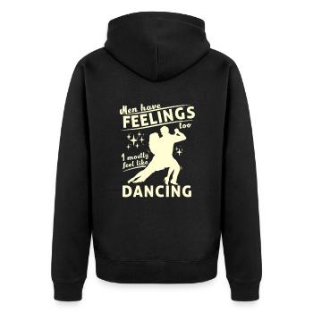 Danse Slogan Ballroom Couple Dance Dance Floor - Veste à capuche bio Premium Unisexe - noir - Dos - Nico (187cm)