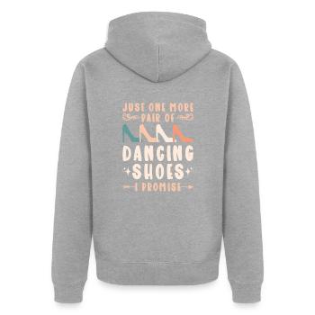 Dancing Slogan Ballroom Couple Dance Dance Floor - Unisex Premium Organic Zip Hoodie - heather grey - Back - Nico (187cm)