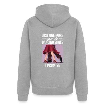 Dancing Slogan Ballroom Couple Dance Dance Floor - Unisex Premium Organic Zip Hoodie - heather grey - Back - Nico (187cm)