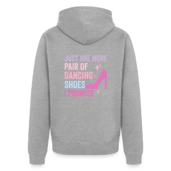 Dancing Slogan Ballroom Couple Dance Dance Floor - Unisex Premium Organic Zip Hoodie - heather grey - Back - Nico (187cm)