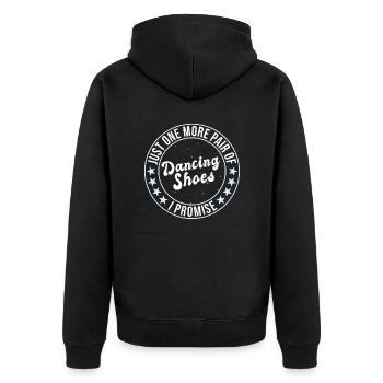 Tanzen Spruch Ballsaal Paartanz Tanz Tanzfläche - Unisex Premium Bio Zip Hoodie - Schwarz - Hinten - Nico (187cm)