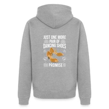 Tanzen Spruch Ballsaal Paartanz Tanz Tanzfläche - Unisex Premium Bio Zip Hoodie - Grau meliert - Hinten - Nico (187cm)