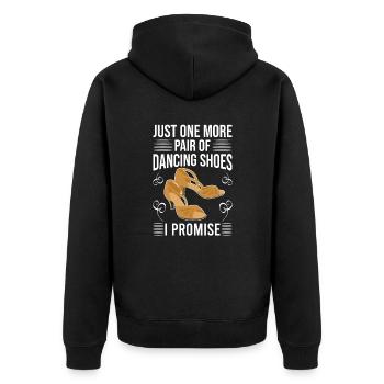 Tanzen Spruch Ballsaal Paartanz Tanz Tanzfläche - Unisex Premium Bio Zip Hoodie - Schwarz - Hinten - Nico (187cm)