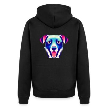 Hund Labrador Haustier Hundehalter Geschenk Hunde - Unisex Premium Bio Zip Hoodie - Schwarz - Hinten - Nico (187cm)