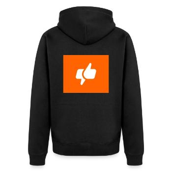 Amazoni boli Nikeo - Unisex Premium Bio Zip Hoodie - Schwarz - Hinten - Nico (187cm)