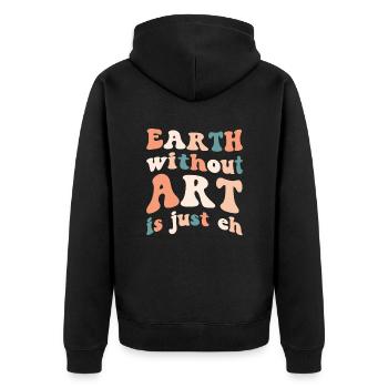 Professeur d’art Drôle de dicteur Cours d’art Cours d’art - Veste à capuche bio Premium Unisexe - noir - Dos - Nico (187cm)