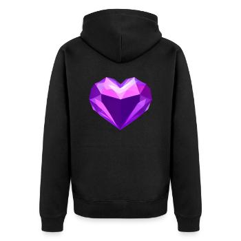 Fiançailles Saint-Valentin Amour Fête des mères Mariage - Veste à capuche bio Premium Unisexe - noir - Dos - Nico (187cm)