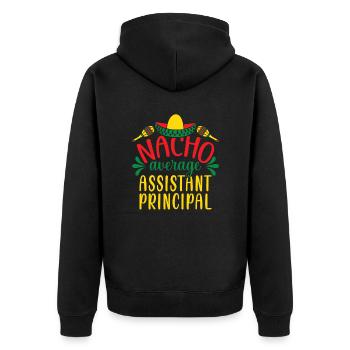 Vice Principal Deputy Principal Mexico - Unisex Premium Organic Zip Hoodie - black - Back - Nico (187cm)