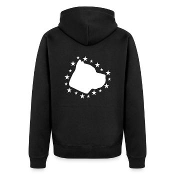 Cane Corso - Unisex Premium Bio Zip Hoodie - Schwarz - Hinten - Nico (187cm)