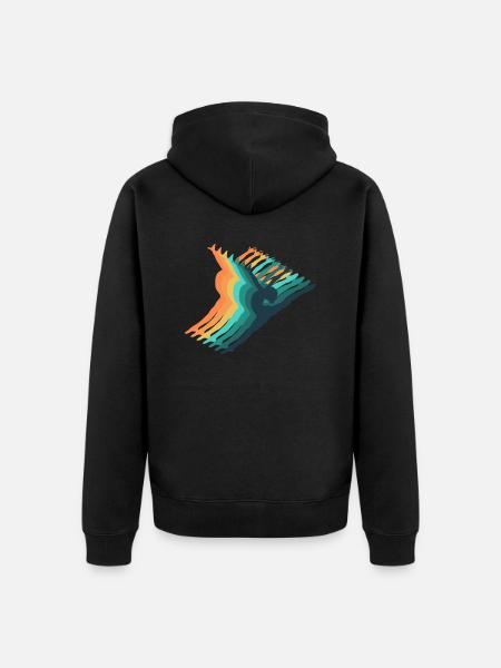 Retro Gymnastics - Unisex Premium Organic Zip Hoodie - black