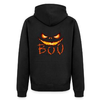 HALLOWEEN - Unisex Premium Organic Zip Hoodie - black - Back - Nico (187cm)